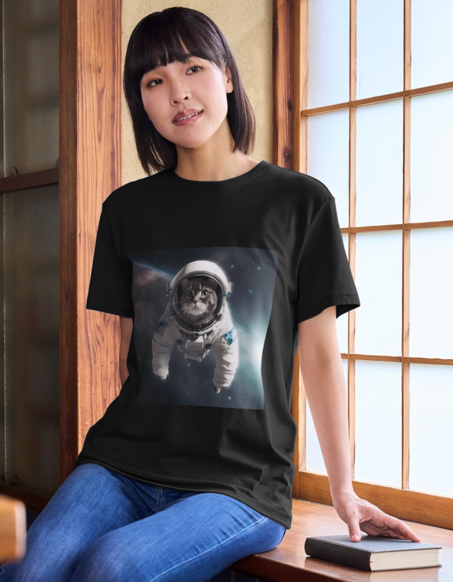 Captain Purr's First Spacewalk - Cats in Space, Cats of the future, Retro Cats, 1980's